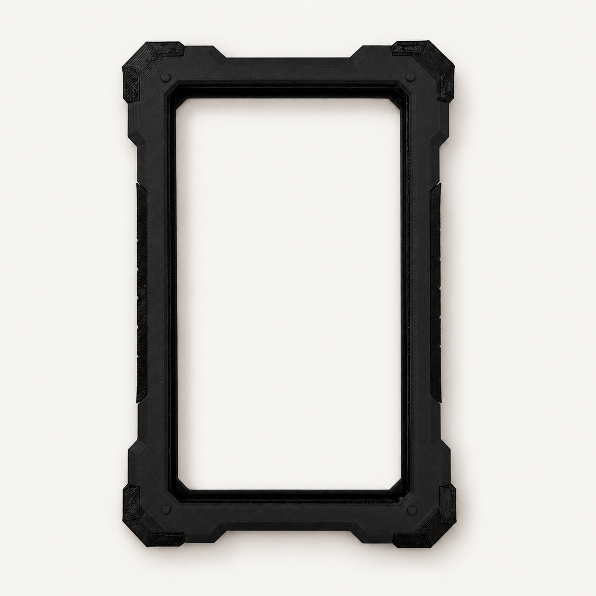 Slabster EXO in Charcoal with black TPU corners, empty, front view