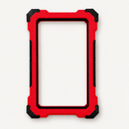 Slabster EXO in Scarlet Red with black TPU corners, empty, front view