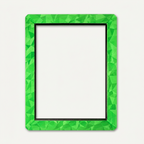 Green holographic toploader guard, front view