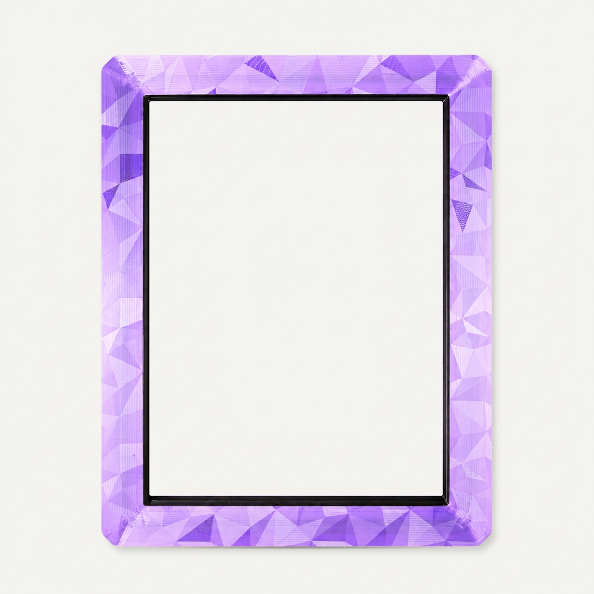 Purple holographic toploader guard, front view