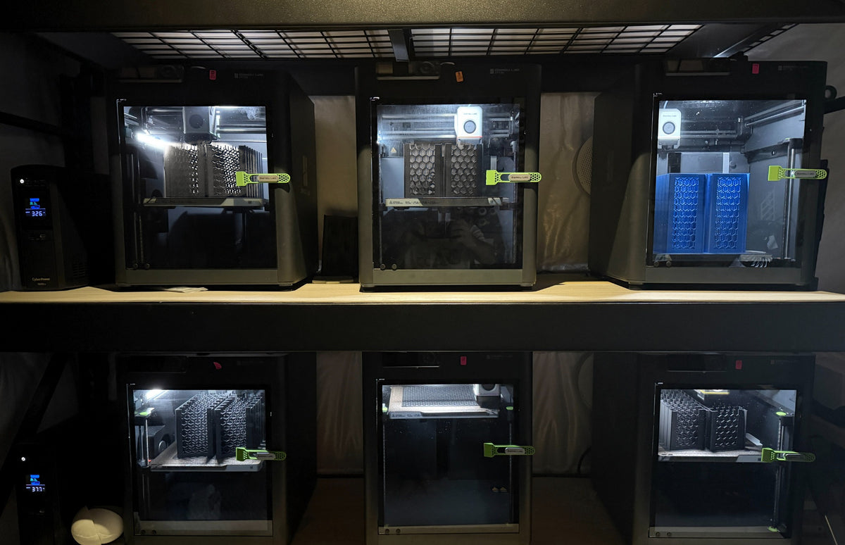 Six printers, most nights.